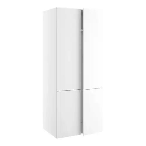 Garderobeskap 80-90 cm bredde - Sitka Hvit med sorte håndtak