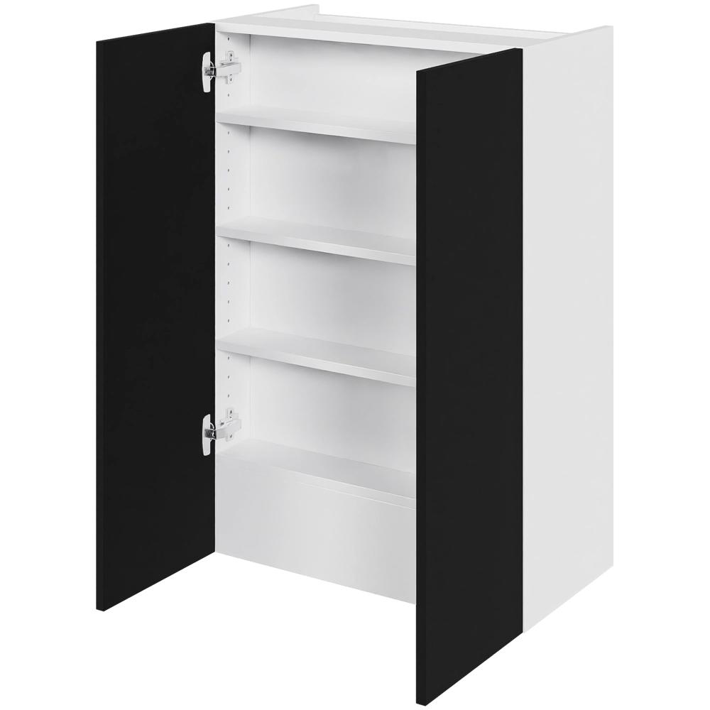 Multi-Living Kjøkken ventilatorskap i Cibo Nero høy H: 89,6 cm D: 34,0 cm - 2 dører inkludert 3 hyller samt 1 fast bunn - Bredde: 60 cm