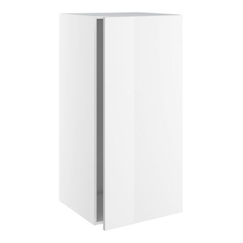 Skap for installasjon av kjøleskap med flatt hengsel (dør-på-dør) - Chicago White High Gloss
