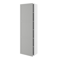 Hyldeskab, halv dybde, 1 låge, 5 hylder. H:1952 B:400 D:320