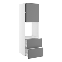 Højskab til ovn/micro nichemål 592x567 mm. m/skuffer H:316 og låge H:700 H:1952 D:580 B:600