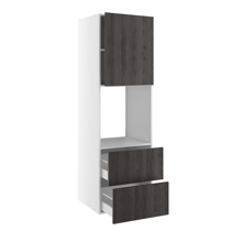 Højskab til ovn/micro nichemål 592x567 mm. m/skuffer H:316 og låge H:700 H:1952 D:580 B:600