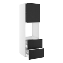 Højskab til ovn/micro nichemål 592x567 mm. m/skuffer H:316 og låge H:700 H:1952 D:580 B:600