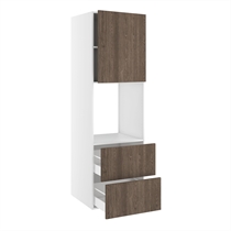 Højskab til ovn/micro nichemål 592x567 mm. m/skuffer H:316 og låge H:700 H:1952 D:580 B:600