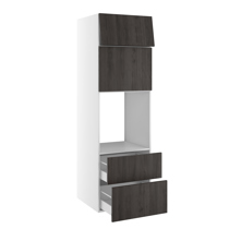 Højskab til ovn/micro nichemål 592x567 mm. m/skuffer H:316 og 252, liftdoor H:444, toplåge H:316 H:1952 D:580 B:600