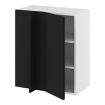 Hjørneindstiksoverskab m/2 hylder og blændplade 340 mm (låge 296 mm. - min. 640 mm. fra væg)H:704 D:320 B:600