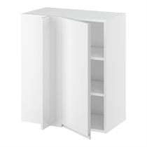 Hjørneindstiksoverskab m/2 hylder og blændplade 340 mm (låge 296 mm. - min. 640 mm. fra væg)H:704 D:320 B:600