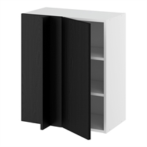 Hjørneindstiksoverskab m/2 hylder og blændplade 340 mm (låge 296 mm. - min. 640 mm. fra væg)H:704 D:320 B:600