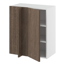 Hjørneindstiksoverskab m/2 hylder og blændplade 340 mm (låge 296 mm. - min. 640 mm. fra væg)H:704 D:320 B:600