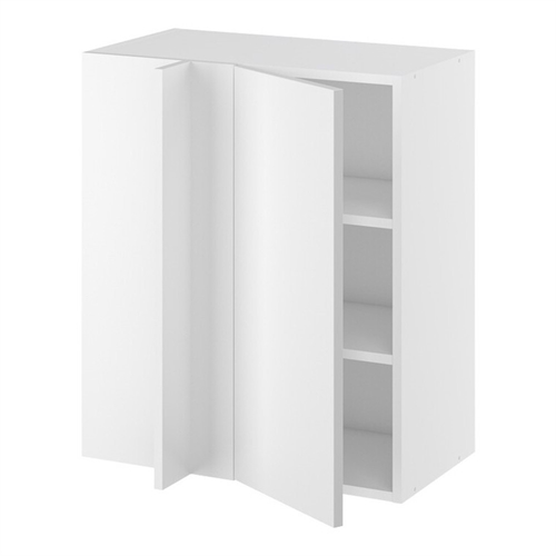 Hjørneindstiksoverskab m/2 hylder og blændplade 340 mm (låge 296 mm. - min. 640 mm. fra væg)H:704 D:320 B:600