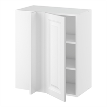 Hjørneindstiksoverskab m/2 hylder og blændplade 340 mm (låge 296 mm. - min. 640 mm. fra væg)H:704 D:320 B:600