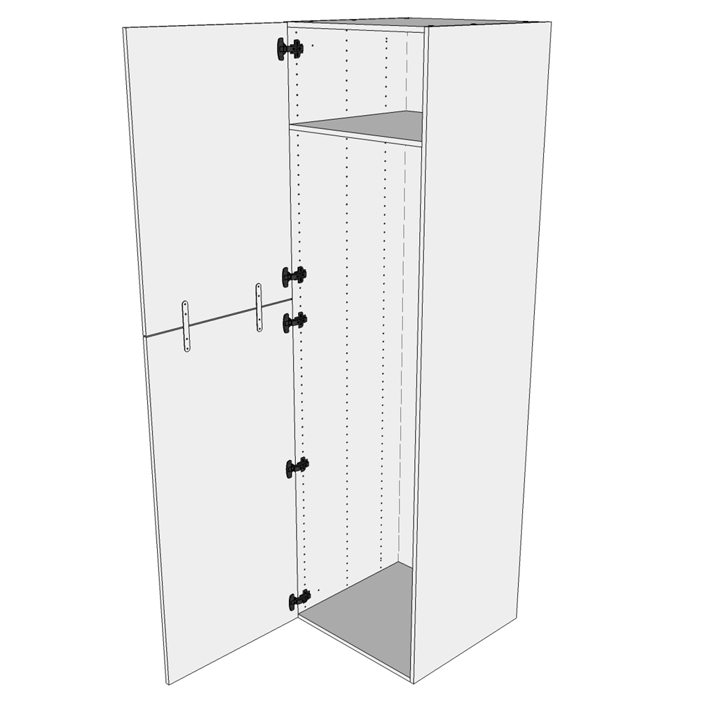 Kjøkken ekstra høyt tomt korpus i Wien H: 214,4 cm D: 60,0 cm - 2-delt dörfront - Bredde: 40 cm