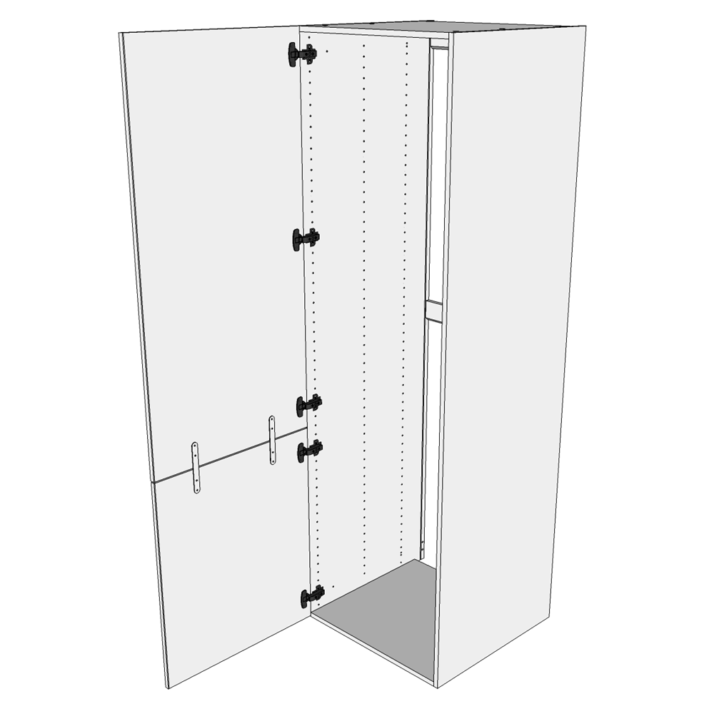 Kjøkken korpus i Wien for kjøleskap H: 195,2 cm D: 60,0 cm - 2 dører med skjøt - Bredde: 60 cm