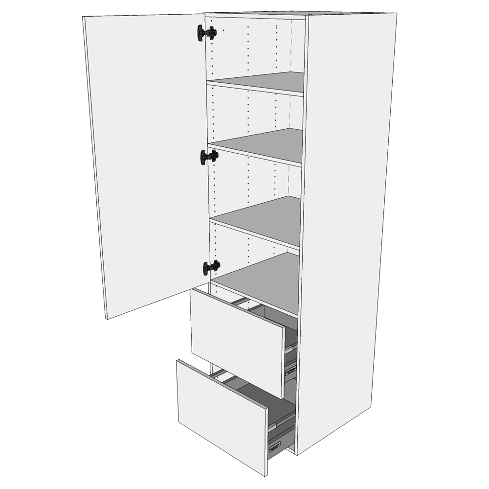 Oppbevaringsskap for kjøkken i Wien H: korpus cm D: 60,0 cm - Full uttrekk/soft close - Bredde: 60 cm