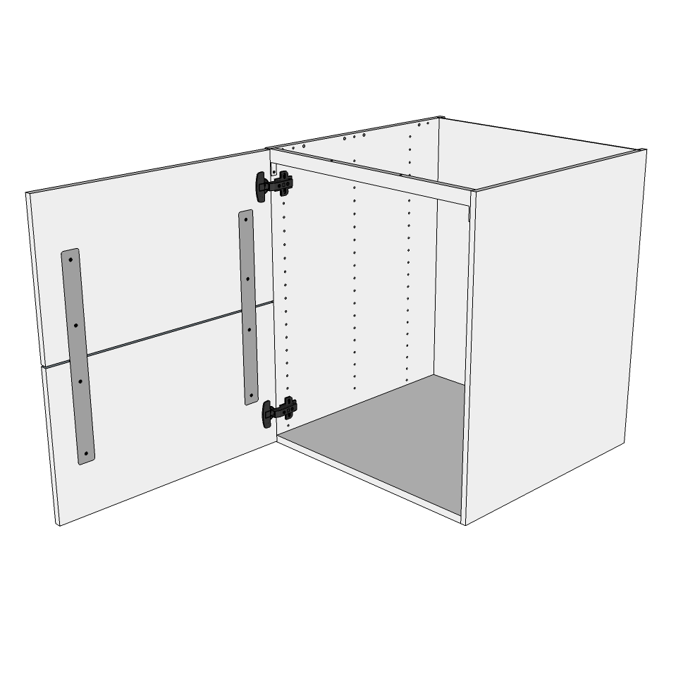 Kjøkkenvaskskap i Wien H: 70,4 cm D: 60,0 cm - Inkluderer avfallsstativ og korpus - skuff : 60 cm