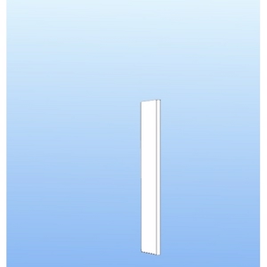 Tilpasning 70,4x9,5cm, hvit mikrolaminat